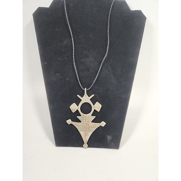 HANDMADE TUAREG MOROCCAN AFRICAN TRIBAL PENDANT 4” RARE! - Picture 1 of 6